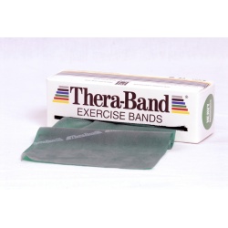 Taśma lateksowa Thera Band rolka 5,5 m- kolor zielony -opór mocny